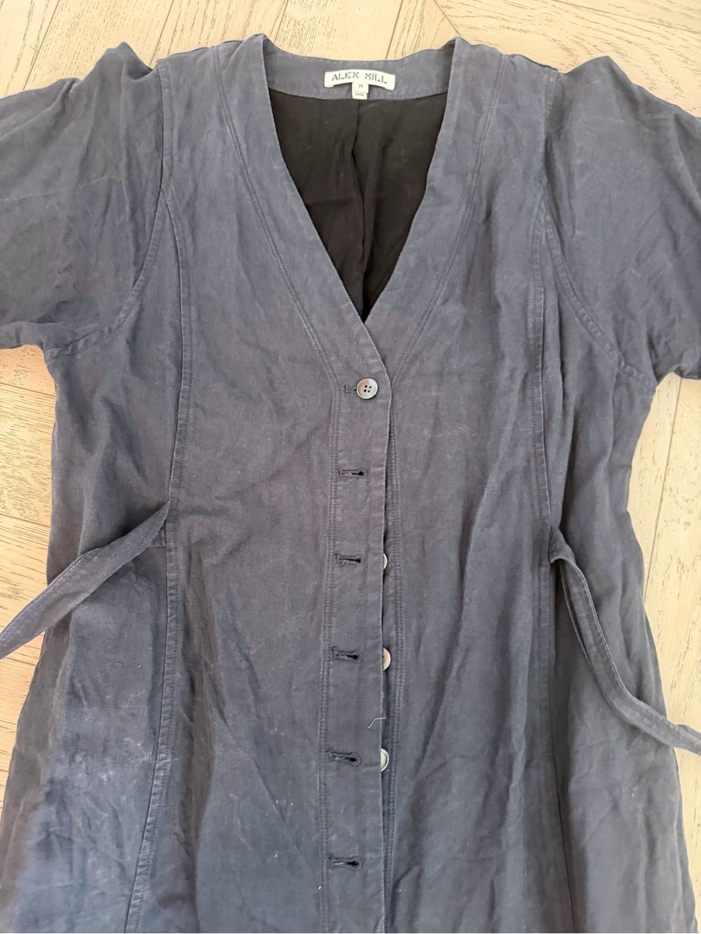 Alex Mill slate grey / navy dress size M - Picture 3 of 4